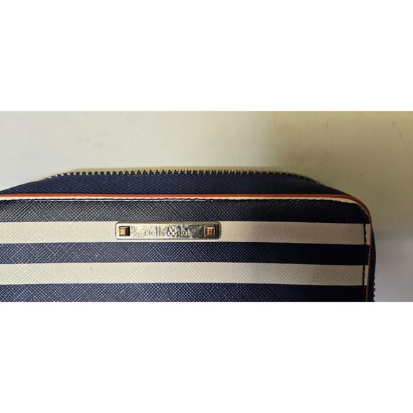 Stella and Dot Striped Zippered Wallet Card Holder 6X4 - Picture 3 of 5